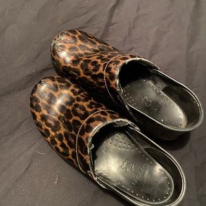 Leopard dansko clogs